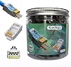 Gaobige 100 Pack Cat6 Cat6A RJ45 Pass-Through Connector Ends Shielded RJ45 Connectors 23AWG Cat6 Shielded Solid Wire and Standard Cable Pack of 100 1.2mm Shielded Cat6 Pass-Through Connectors