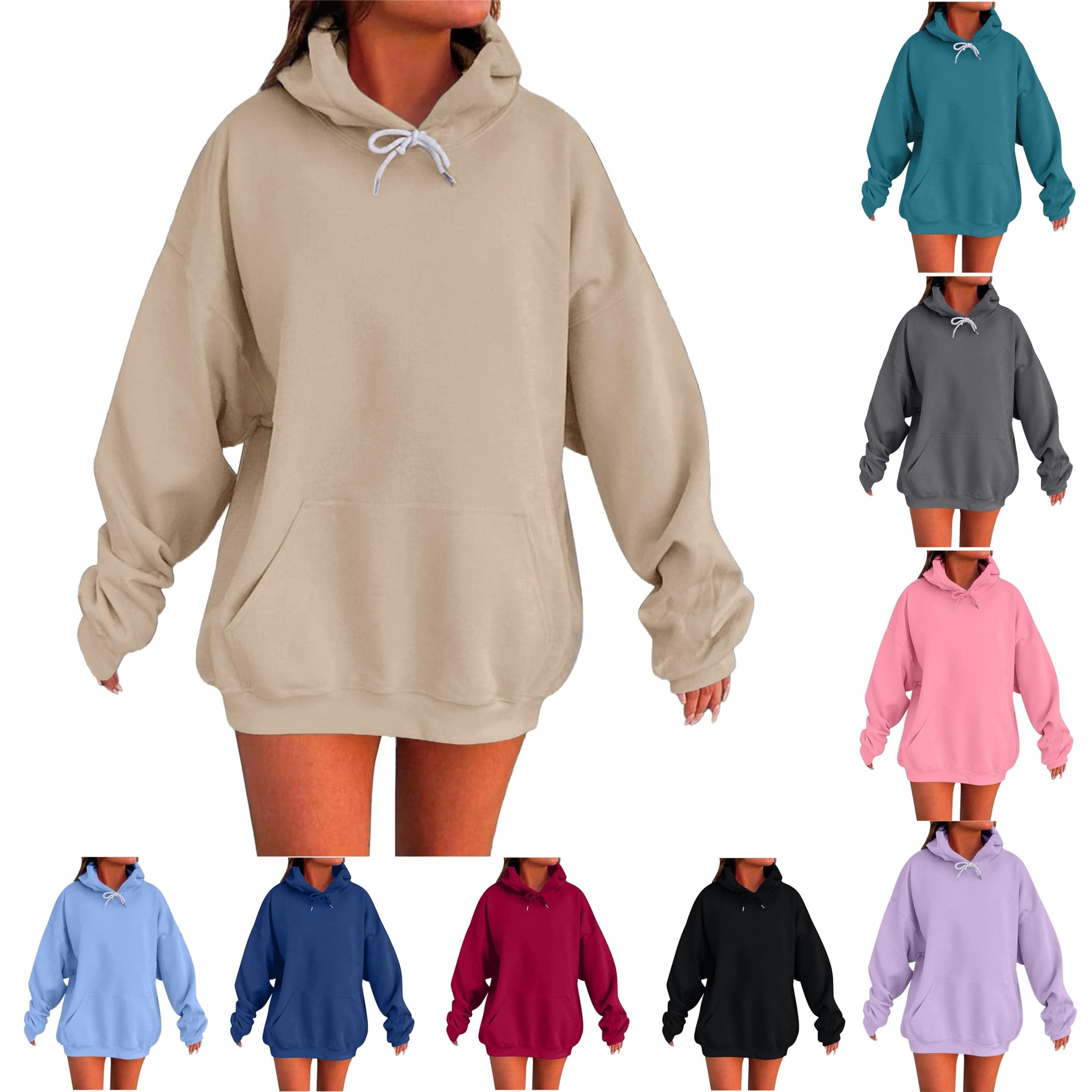 Love Yo Self Hoodie Femme Casual Pull à Capuche Avec Dos Graphique Tops Avec Cordon De Serrage Automne Hiver Sweats à Manches Longues Avec Poche Large Tunique Blouse à Manches Basses