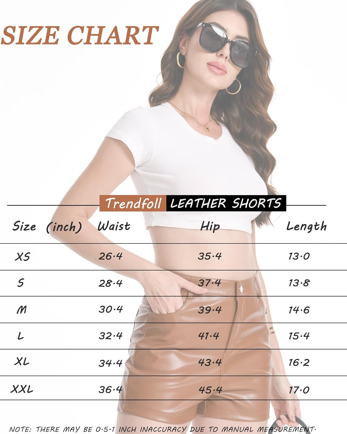 Women's PU Leather Shorts Black Sexy High Waist Faux Leather Shorts with Pockets