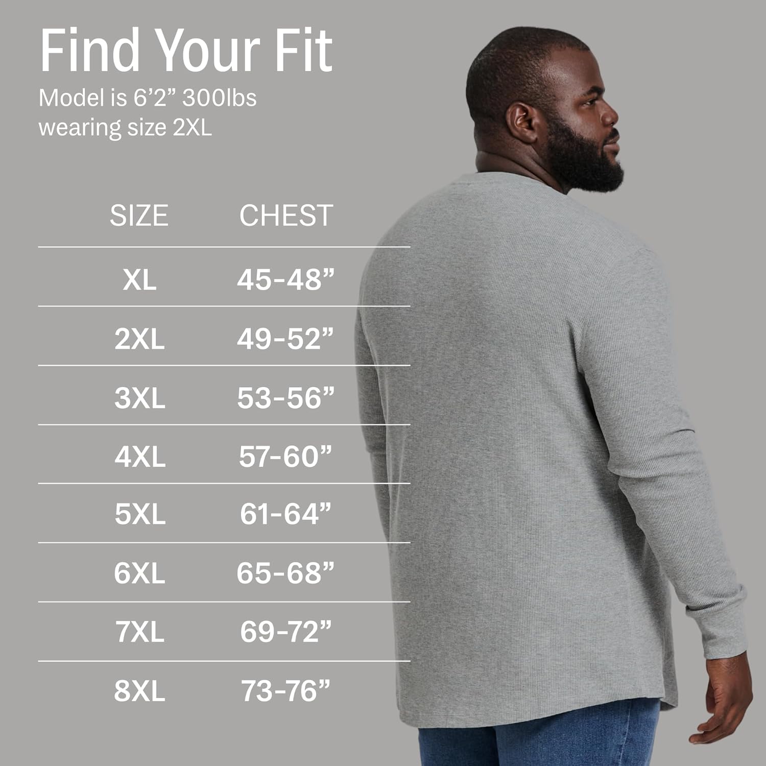 STRONGSIZE Men's Big and Tall Thermal Waffle Shirts – Longer Length Long Sleeve Shirt - Image 4