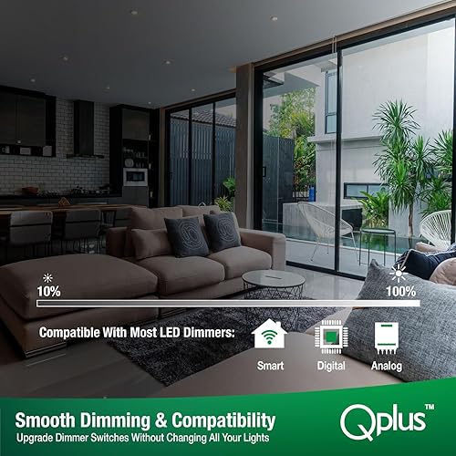 Miniatura 7 de QPLUS Paquete de 12 luces empotrables LED ultrafinas de 4 pulgadas con caja de conexiones, 4000 K blanco frío, regulable, clasificación IC, 10 W  75