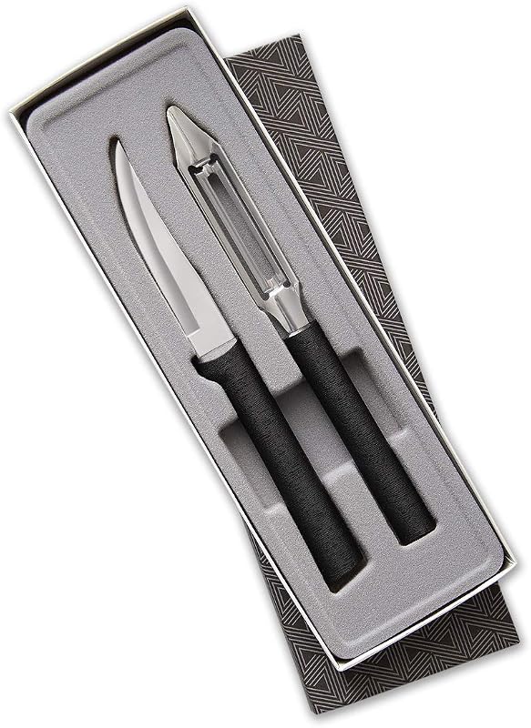 RADA Cutlery Pare & Peel Gift Set (G246), Black | 2-Piece Knife Set , Stainless Steel Blade, Resin Handle