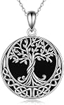 Tree of Life Necklace 925 Sterling Silver Abalone Shell Famliy Tree Pendant Necklace for Women Jewelry