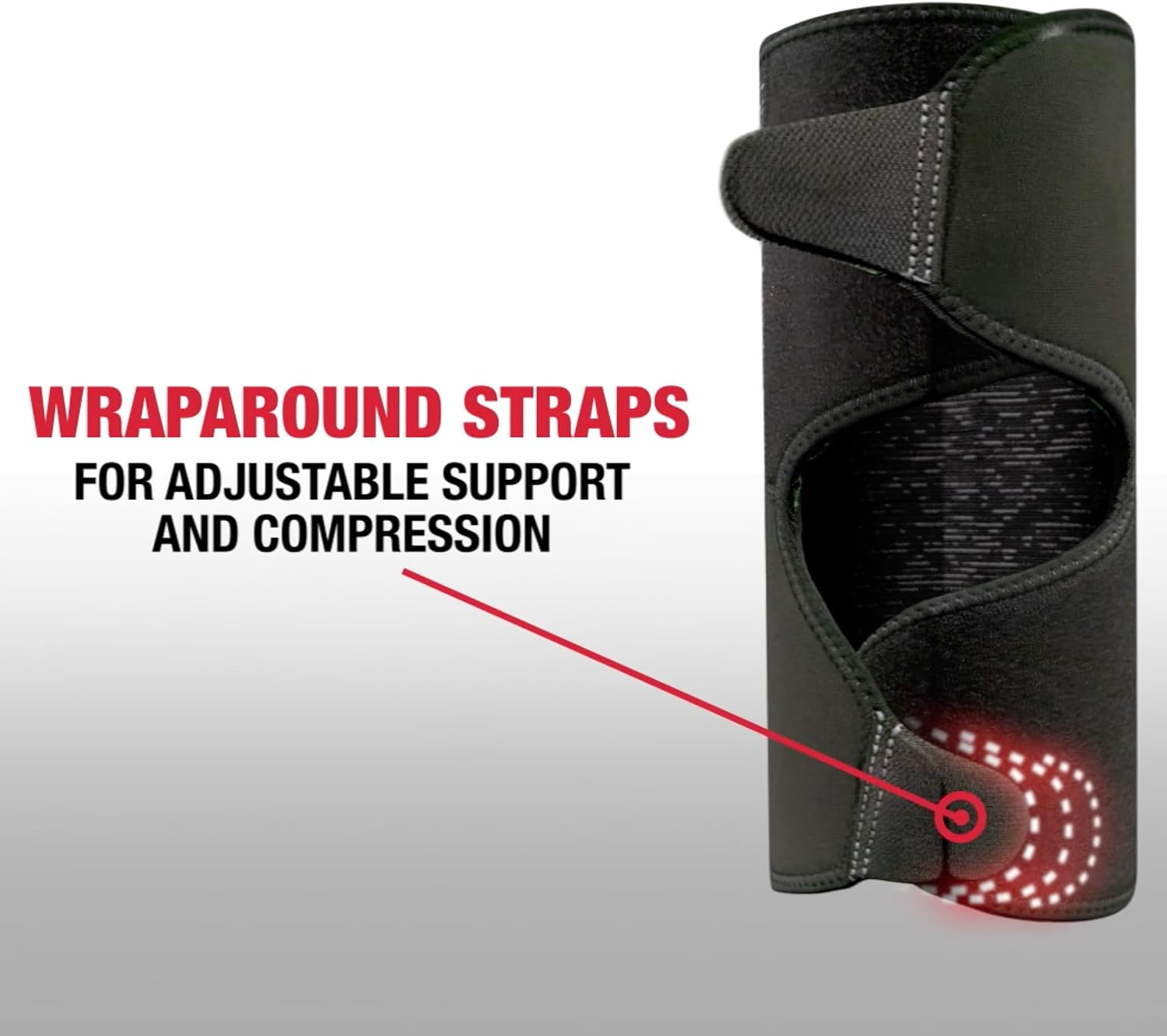 MUELLER Hybrid Wraparound Knee Support OSFM, Black