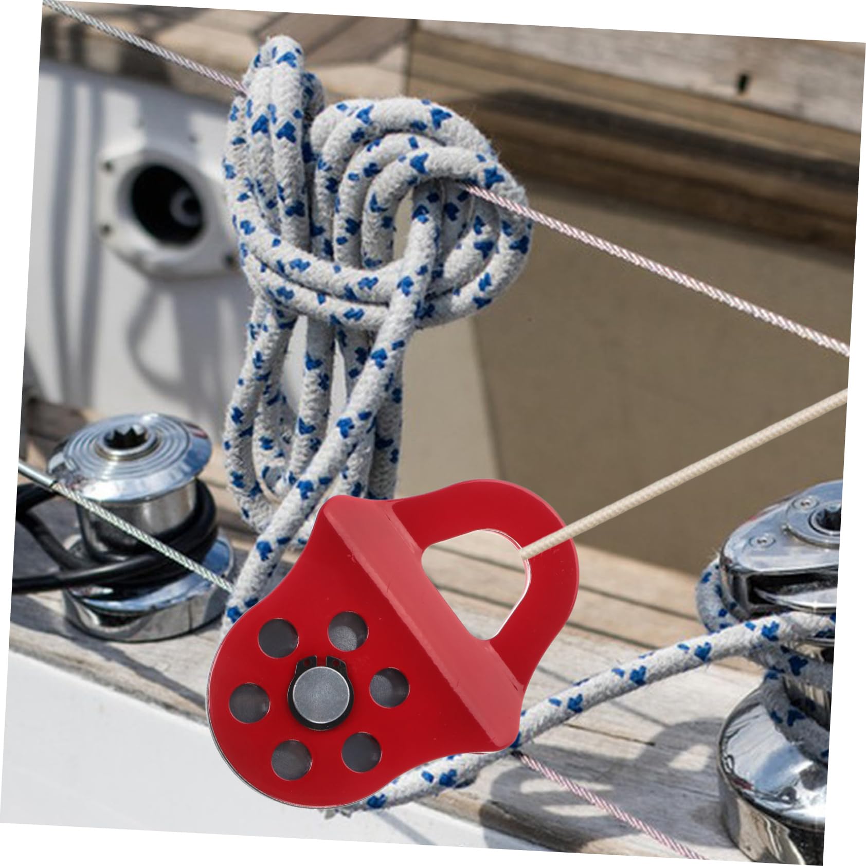 Puleggia per Verricello Fuoristrada Snatch Block in Acciaio Legato Rosso
