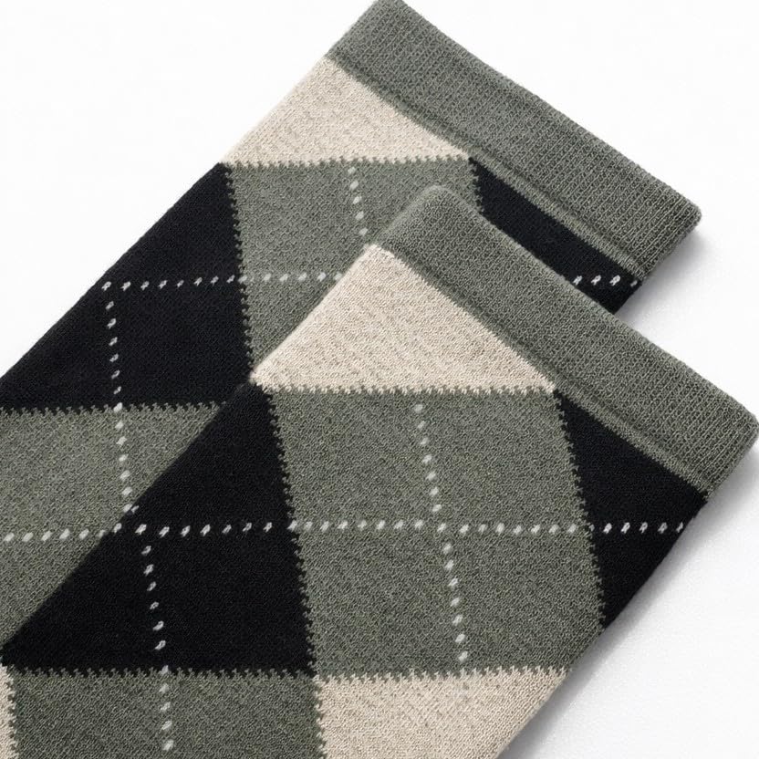 Image of Couver Women's Argyle Knee High Socks - Soft Acrylic Over the Calf Tube Style Socks for Casual Athletic - One Size