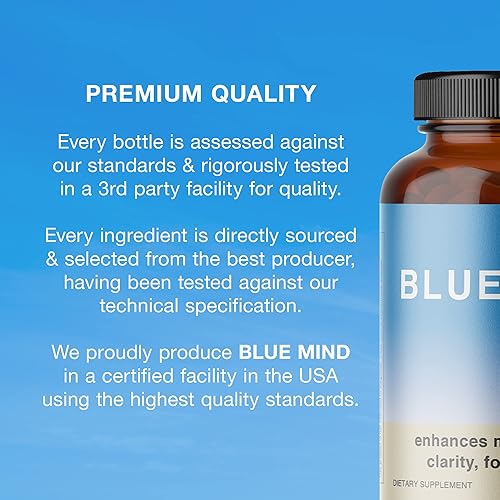 Miniatura 5 de Blue Mind Suplemento de refuerzo cerebral - Suplementos cerebrales nootrópicos para la memoria y la concentración - Suplemento cerebral nootrópicos