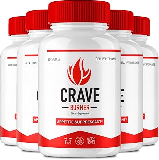 Crave Burner Keto Capsule, Official Crave Burner Supplement Pills, Overall Health Support, All Natural Keto Capsules to Sustain Active Lifestyle & Fitness Goals, Premium CraveBurner Review (5 Pack)