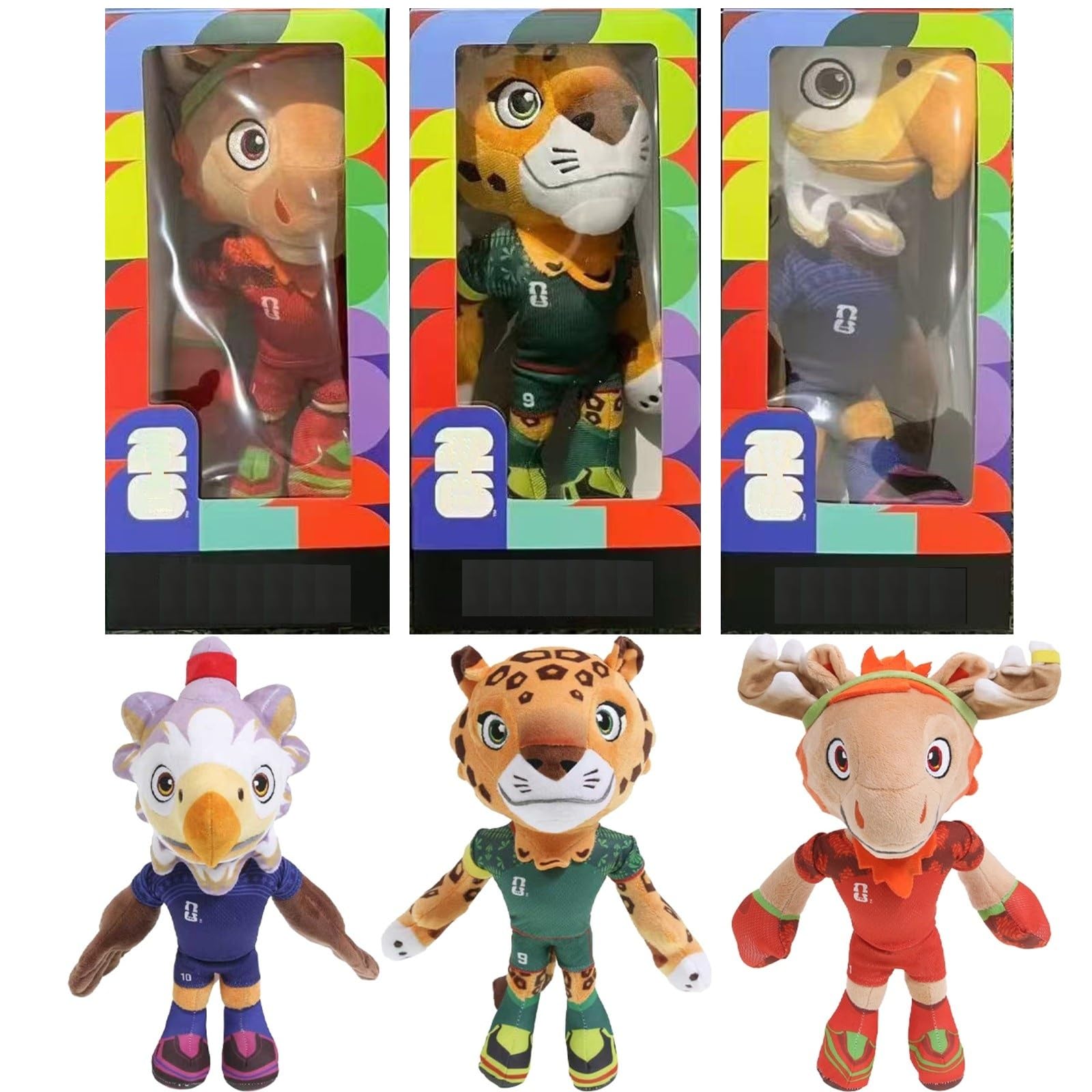 World Fan Mascotte en peluche Léopard Cerf Ours 1 pièce