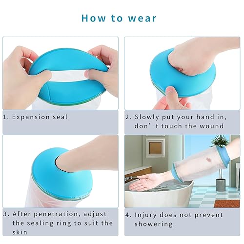 Miniatura 4 de SUPERNIGHT Funda impermeable para codo infantil para ducha, protector de brazo superior para nadar y bañarse, funda de vendaje hermética