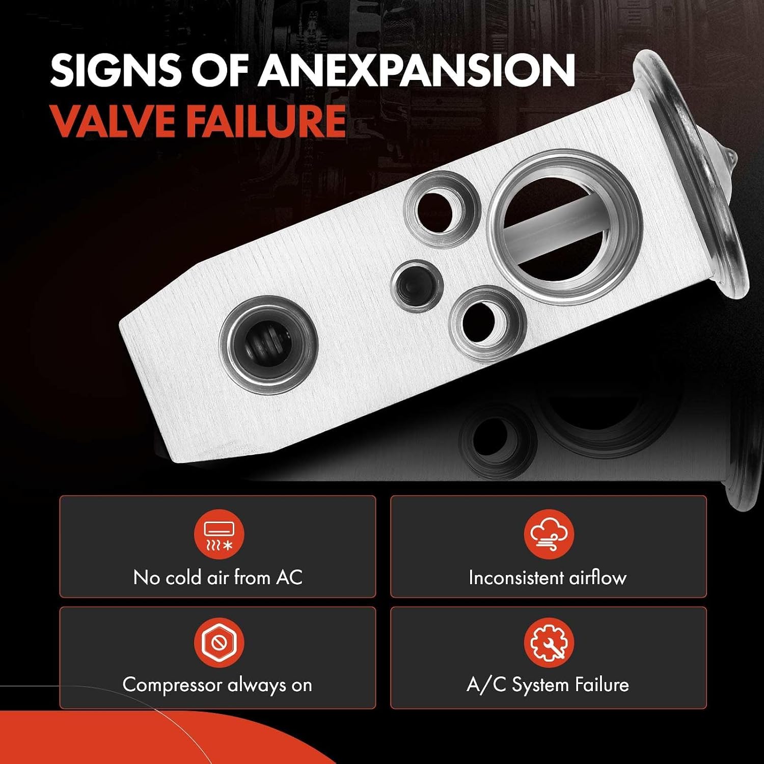 A-Premium Rear AC Expansion Valve Compatible with Mazda 5 2006 2007 2008 2009 2010, 2.3L, Fits Mazda 5 mini passenger van (2006-2010) with rear ventilator. Gasoline models only.