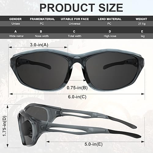 Miniatura 2 de Safety Glasses Safety Goggles ANSI Z87.1, WrapAround Scratch Impact Resistant Protective Eyewear