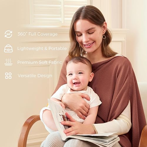 Miniatura 5 de Momcozy Funda de lactancia para lactancia, poncho suave de privacidad, chal de lactancia multiusos, fundas portátiles para lactancia materna para