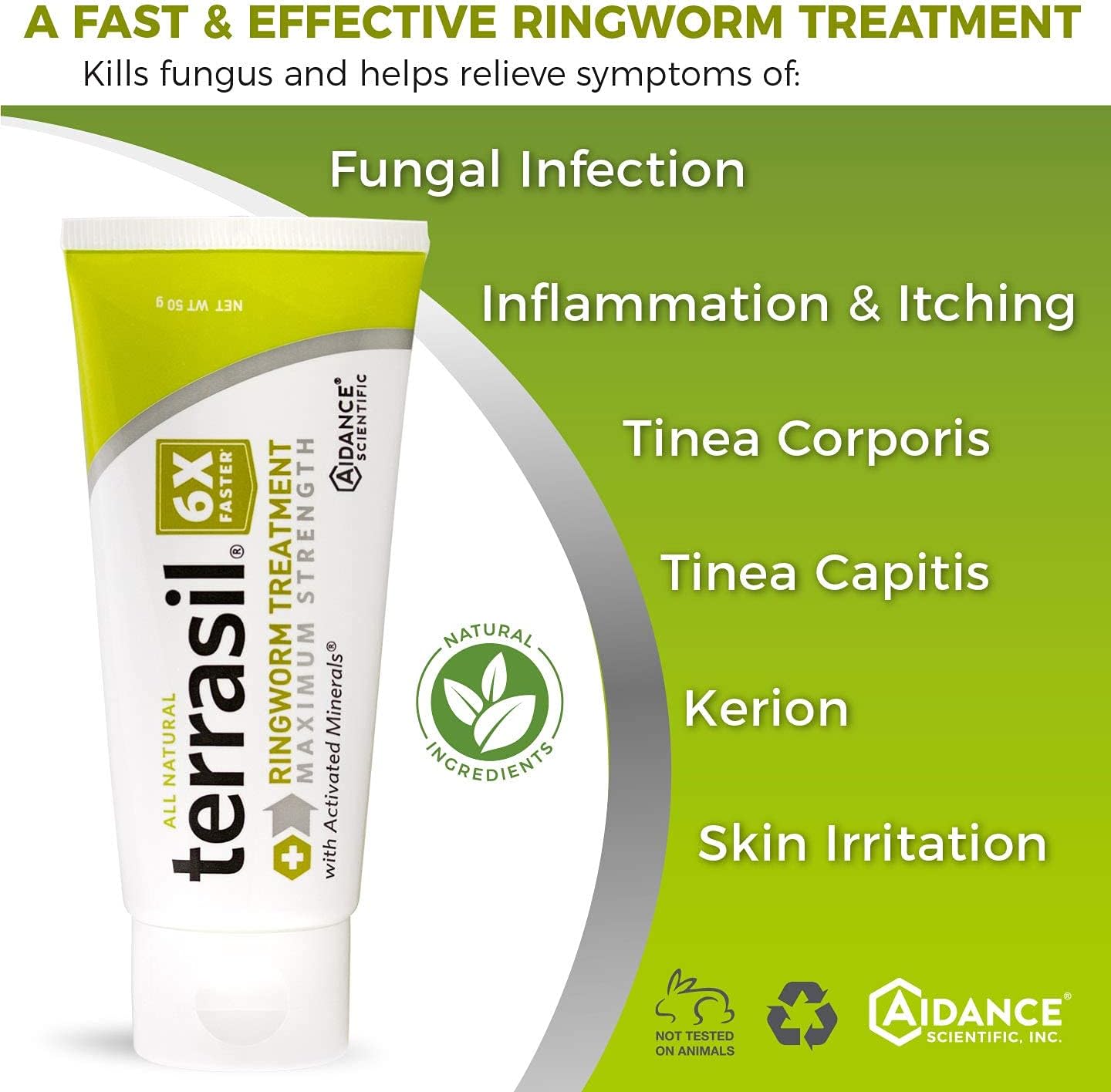 Buy terrasil Ringworm Treatment MAX 6X Faster Patented Natural AntiFungal Ointment for