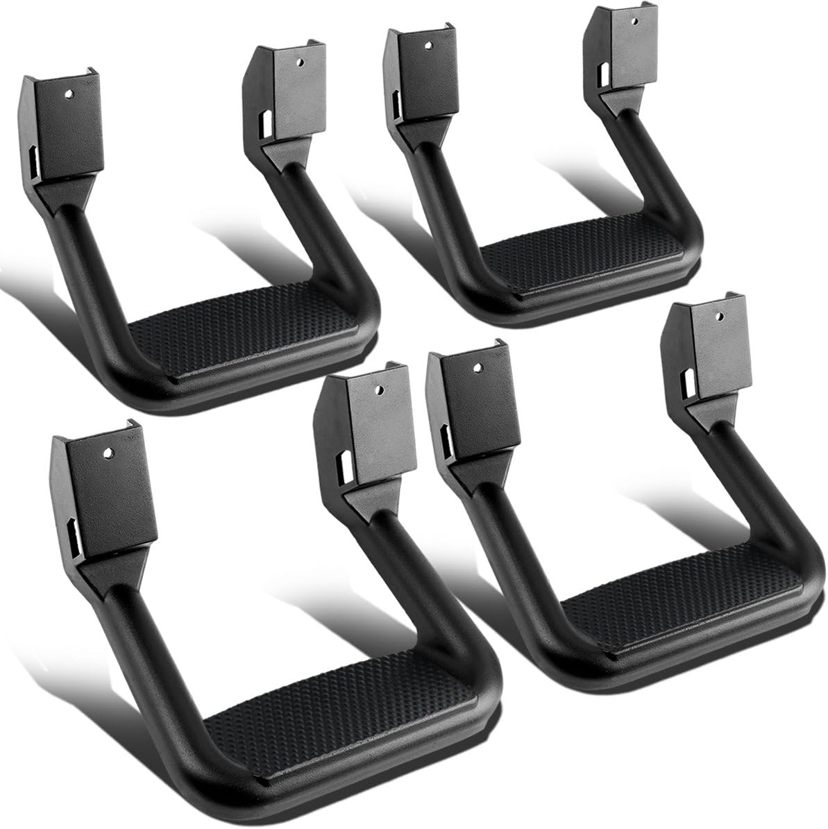 DNA Motoring SSTEP-BK-X2 Aluminum Side Steps Strong Lightweight Design (4pcs)
