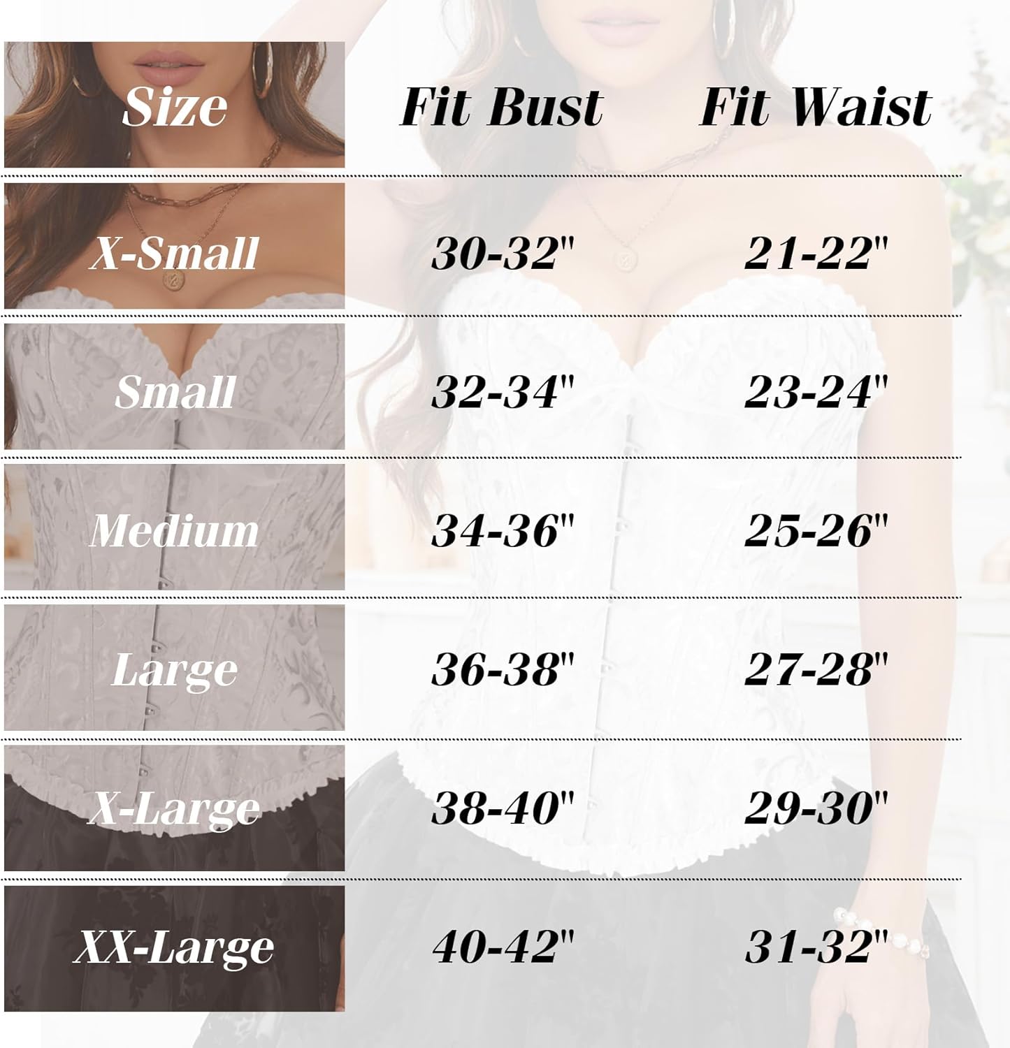 Corsets Top for Women Lace up Boned Overbust Corset Bustier Tops Floral Vintage Corsets Shapewear Lingerie - Image 6