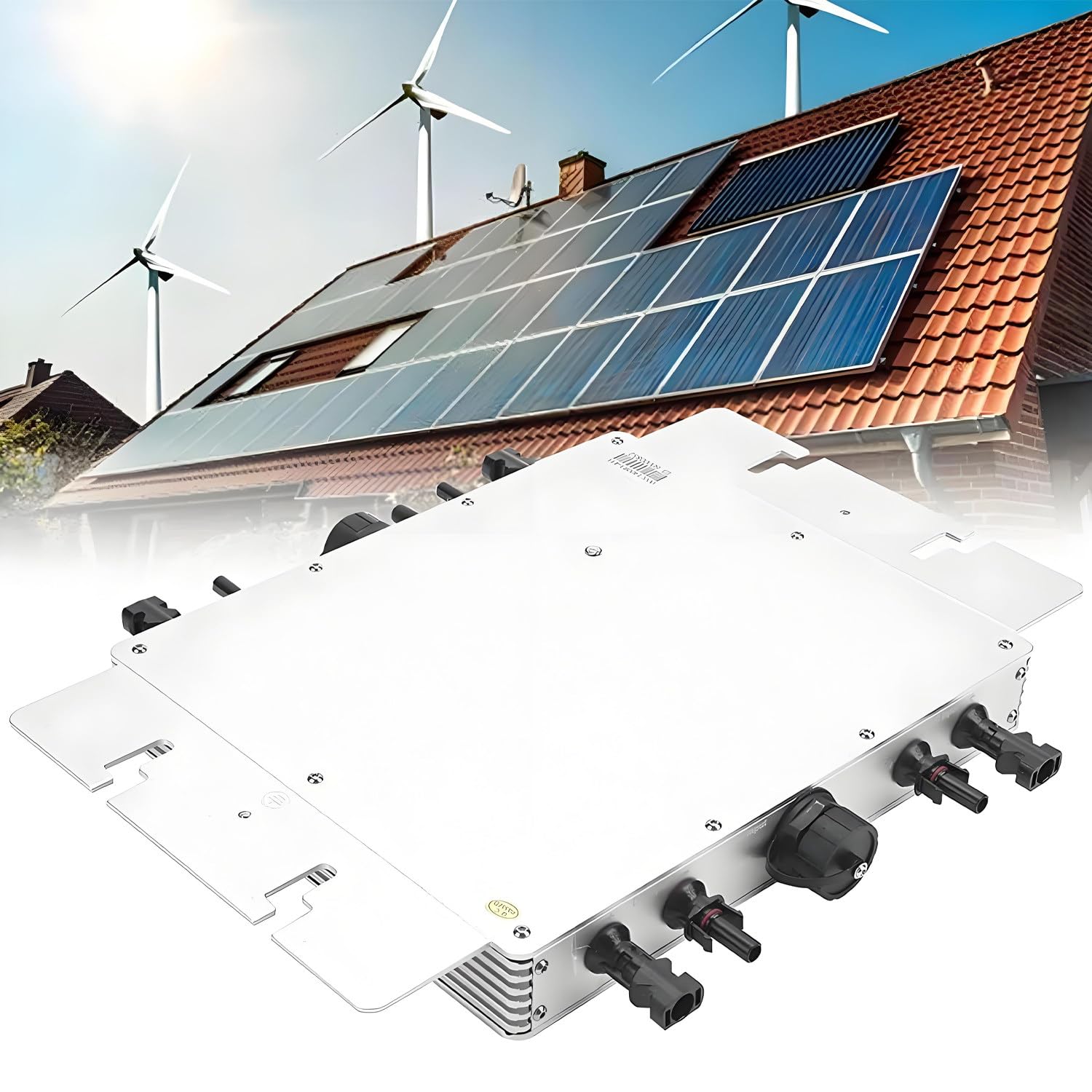 Mikroinwerter, czysta fala sinusoidalna MPPT DC/AC,wodoodporność IP65,falownik solarny podłączony do sieci 110V/220V,mikroinwerter solarny,falowniki mocy AC z automatyczną identyfikacją 1200W