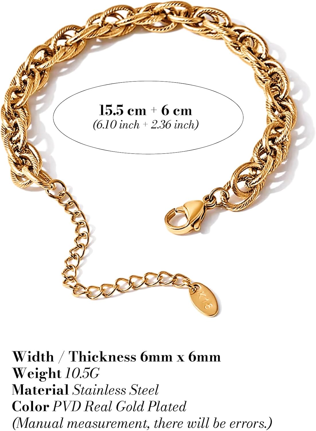 18K Gold Plated Bracelet for Women – Elegant and Trendy Friendship Bracelets for Women | Jewelry Gifts for Women | Durable, Adjustable, and Hypoallergenic Bracelet for Women