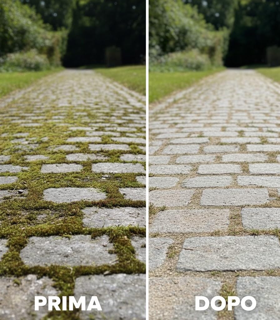 Verde Vivo Green Remover Antimuffa e Antialga, 5 Litri, per Vialetti Marciapiedi e Muri, Liquido Pronto all'Uso, Principio Attivo di Origine Vegetale