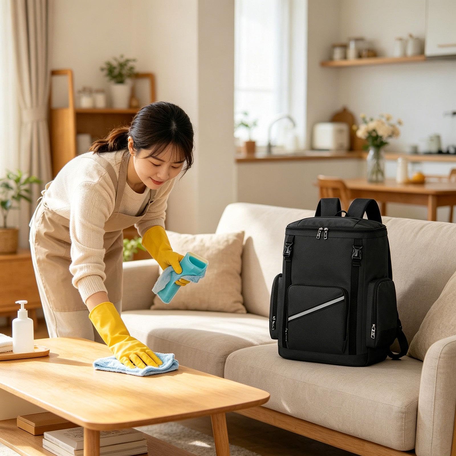 Sac à Dos de Nettoyage Étanche Sac à Dos de Ménage en Tissu Oxford