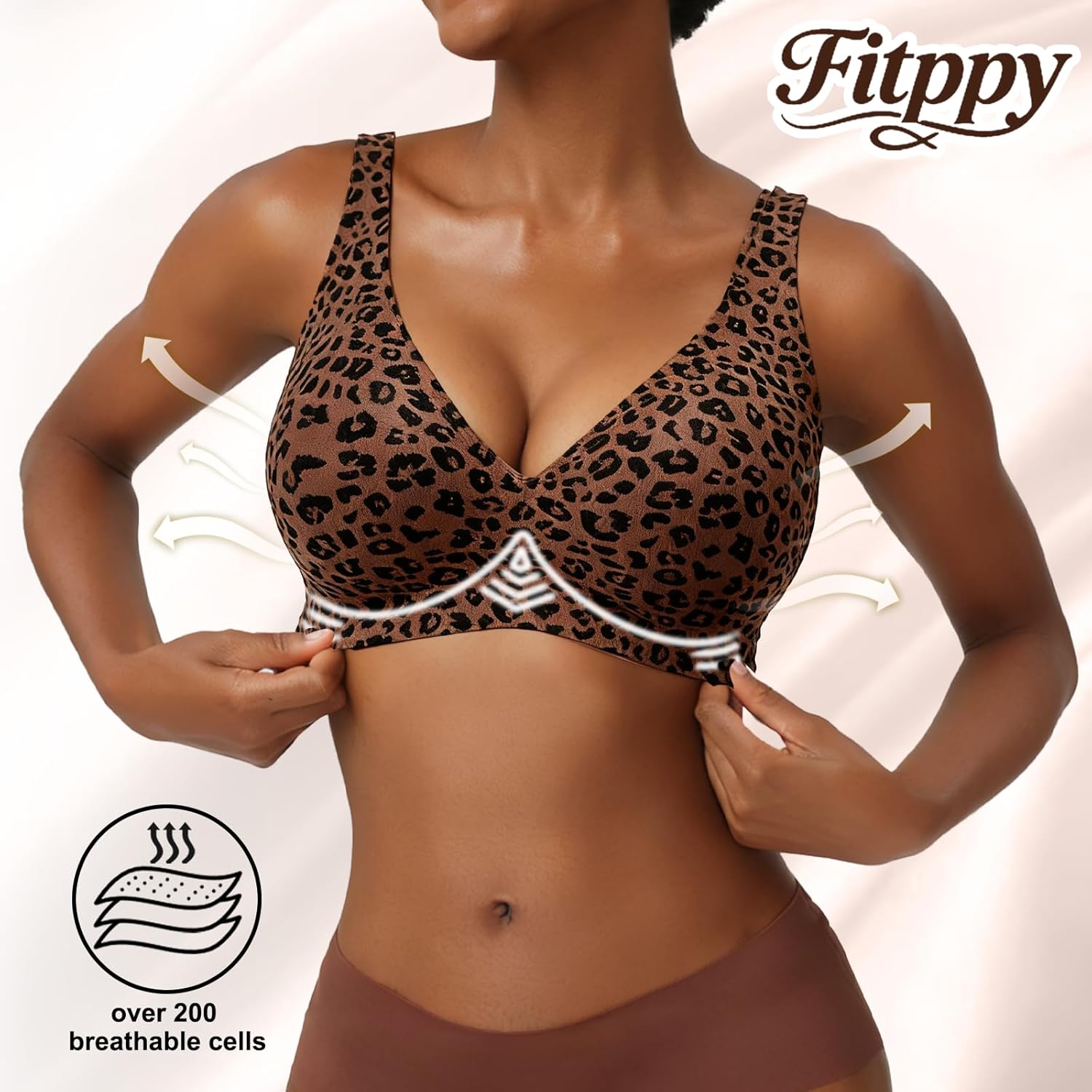 Jelly Wireless Bras for Women No Underwire Deep V Push Up Seamless Bras Comfortable Tshirt Bralettes Everyday Bras - Image 4