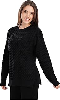 بلوفر لاونج محبوك من قماش مضفر منسوج للنساء من كارينا