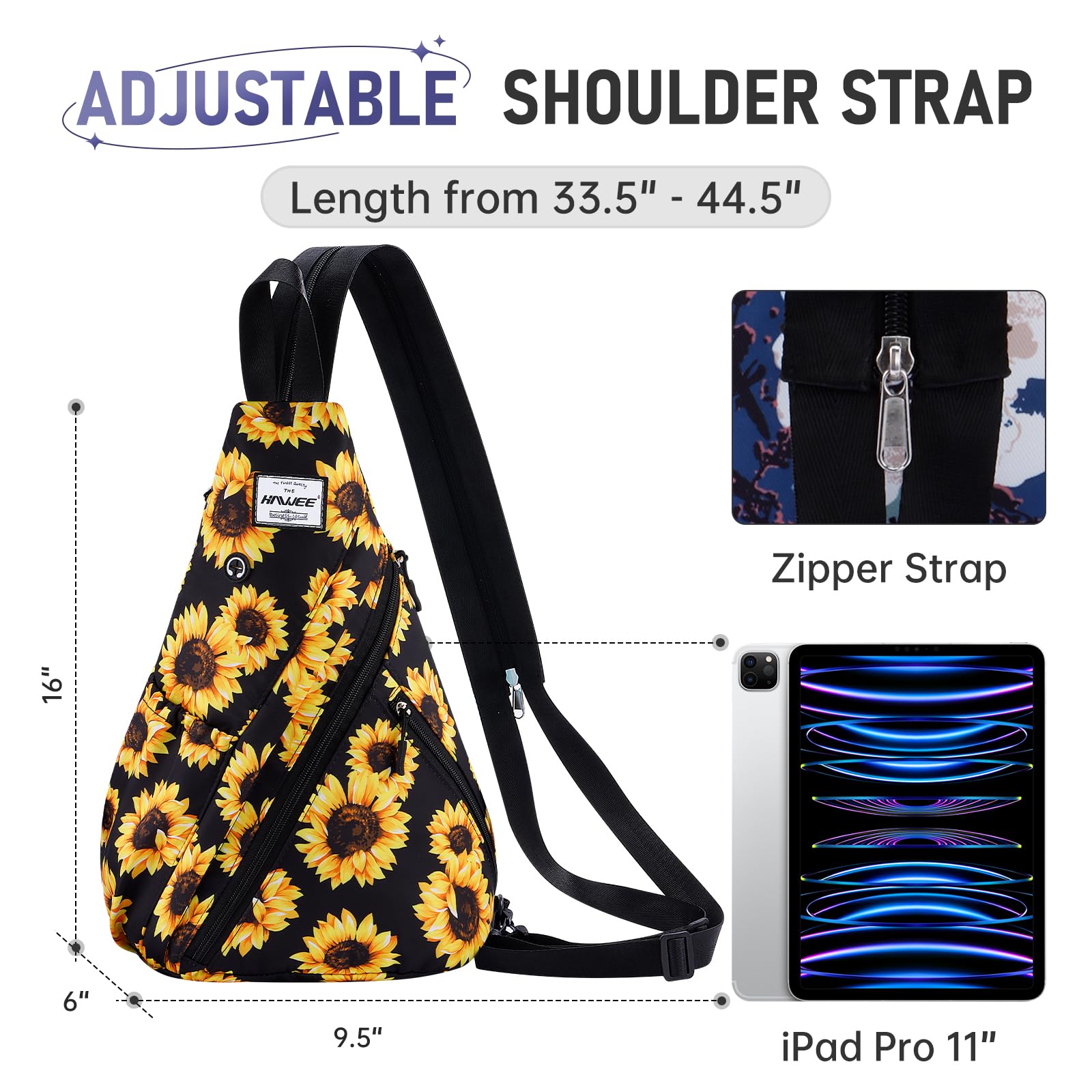 Mochila convertible para mujer, correa ajustable izquierda o derecha, mochila cruzada antiagua para viajes, deportes