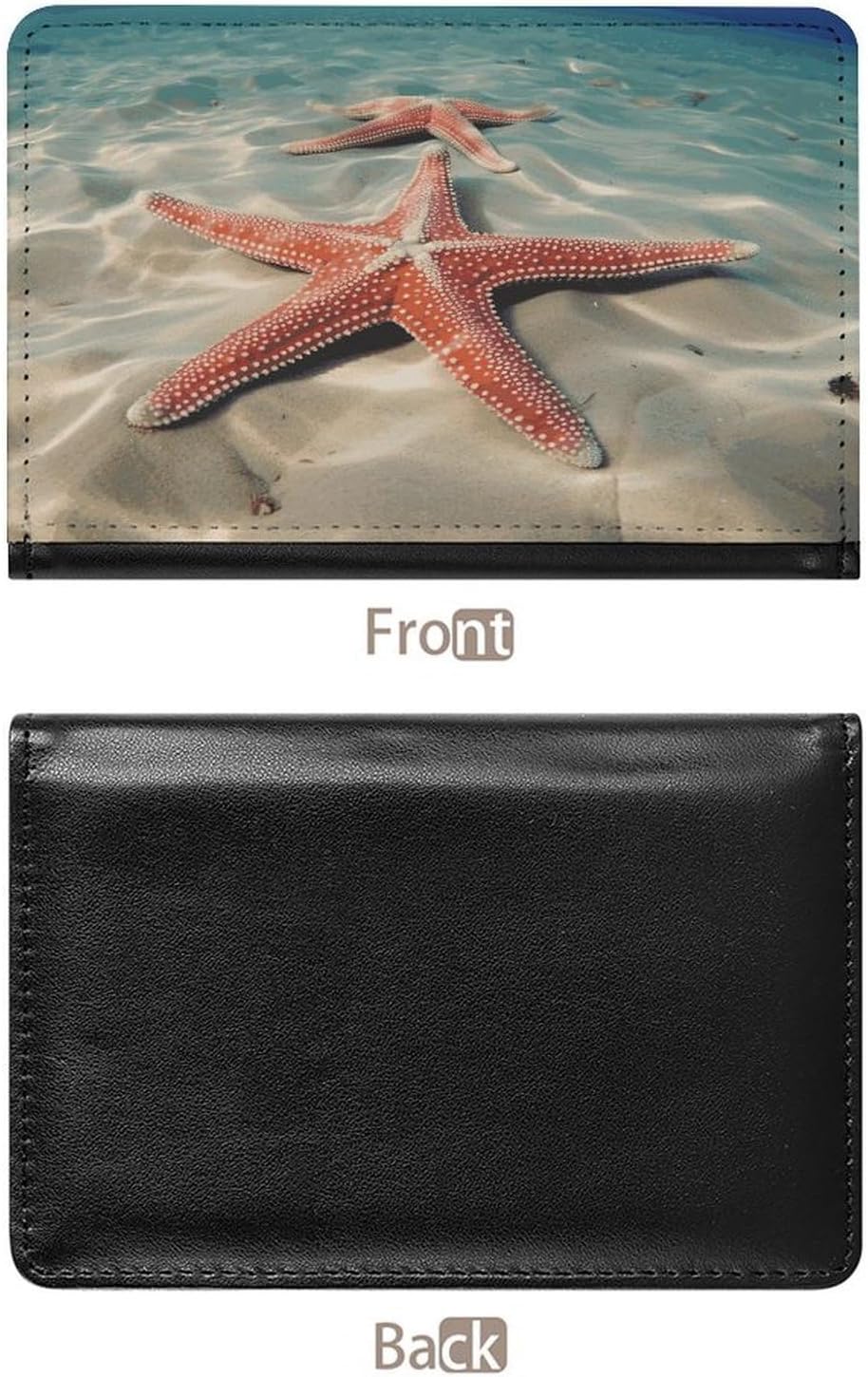 Ocean Starfish Passport Holder PU Passport Wallet Travel Waterproof Passports Cover for Women And Men Passports Case