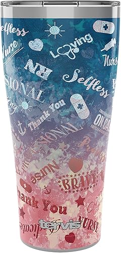 Miniatura 10 de Tervis Vaso aislado de doble pared Thank a Medical Professional fabricado en Estados Unidos mantiene las bebidas frías y calientes, 24 onzas,