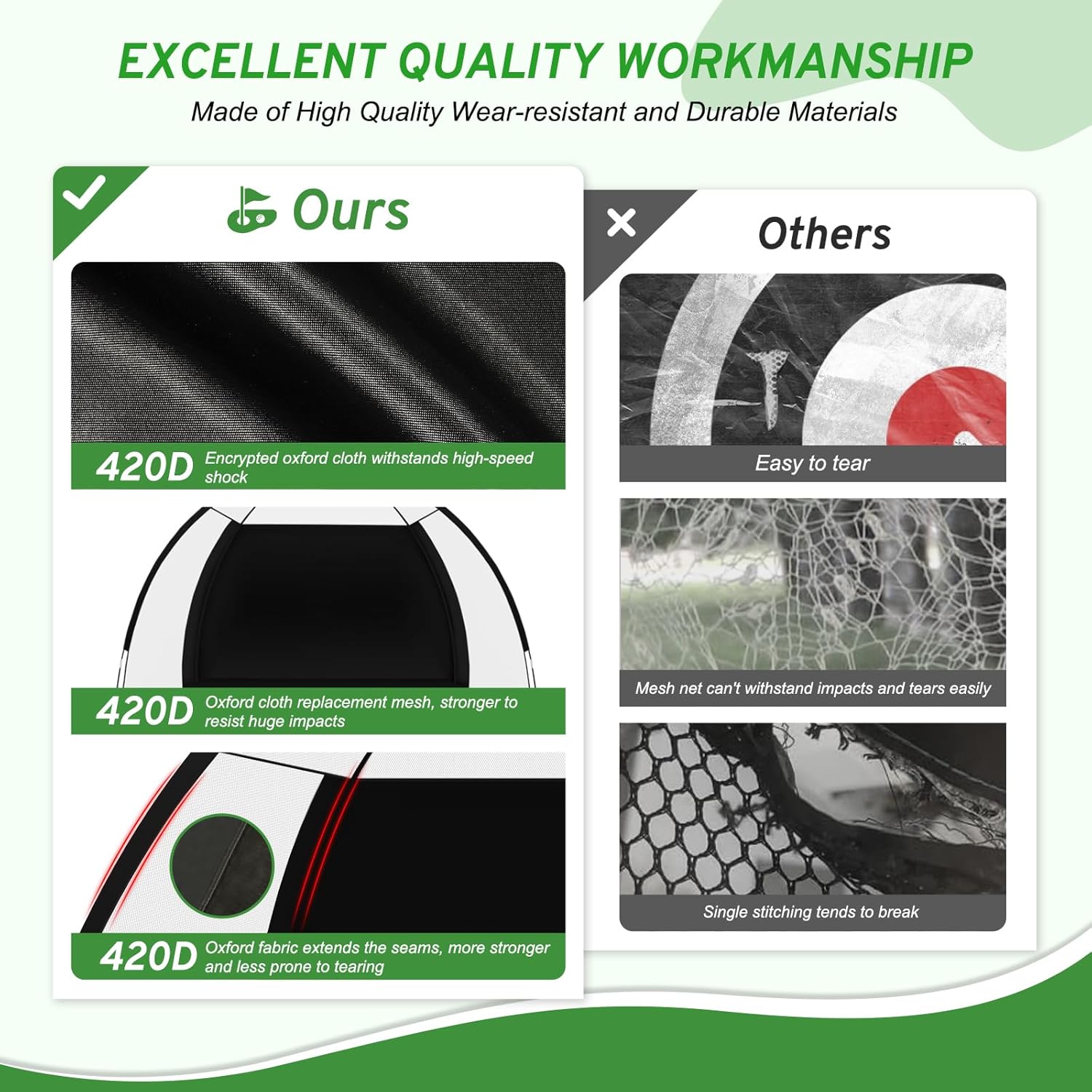 Golf Net, Golf Practice Net with Golf Hitting Mat, Home Golf Hitting Aid Nets for Backyard Driving Chipping Swing Training with Target/Balls/Tee/Bag Golf Accessories Gifts for Men/Golf Lovers