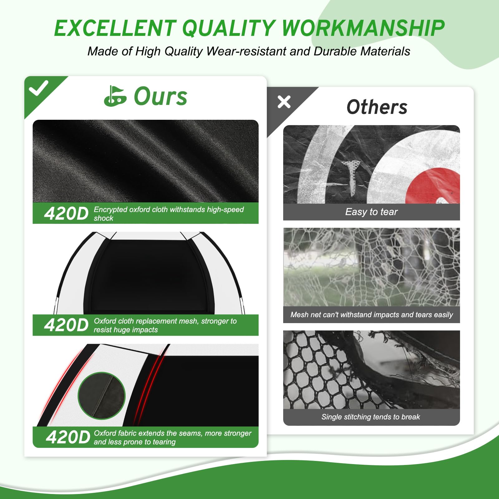 Golf Net, Golf Practice Net with Golf Hitting Mat, Home Golf Hitting Aid Nets for Backyard Driving Chipping Swing Training with Target/Balls/Tee/Bag Golf Accessories Gifts for Men/Golf Lovers