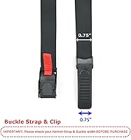 Vista 3 de Cosmos Correa de transporte para casco de motocicleta, correa de transporte para casco de motocicleta, se adapta con hebilla de bloqueo de clip