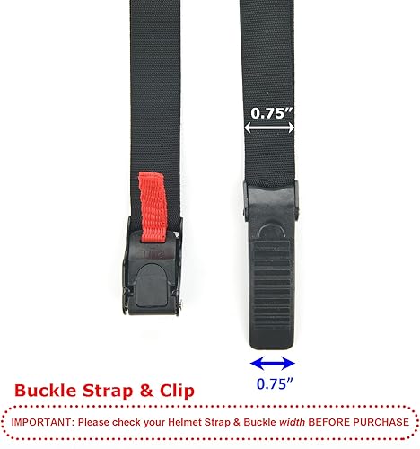 Miniatura 3 de Cosmos Correa de transporte para casco de motocicleta, correa de transporte para casco de motocicleta, se adapta con hebilla de bloqueo de clip