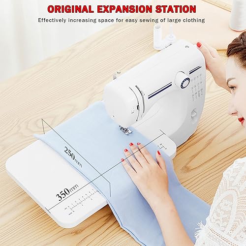 Vista 4 de Double Needle Sewing Machine, Multifunctional Electric Desktop Sewing Machine, Edge Locking for Household Use