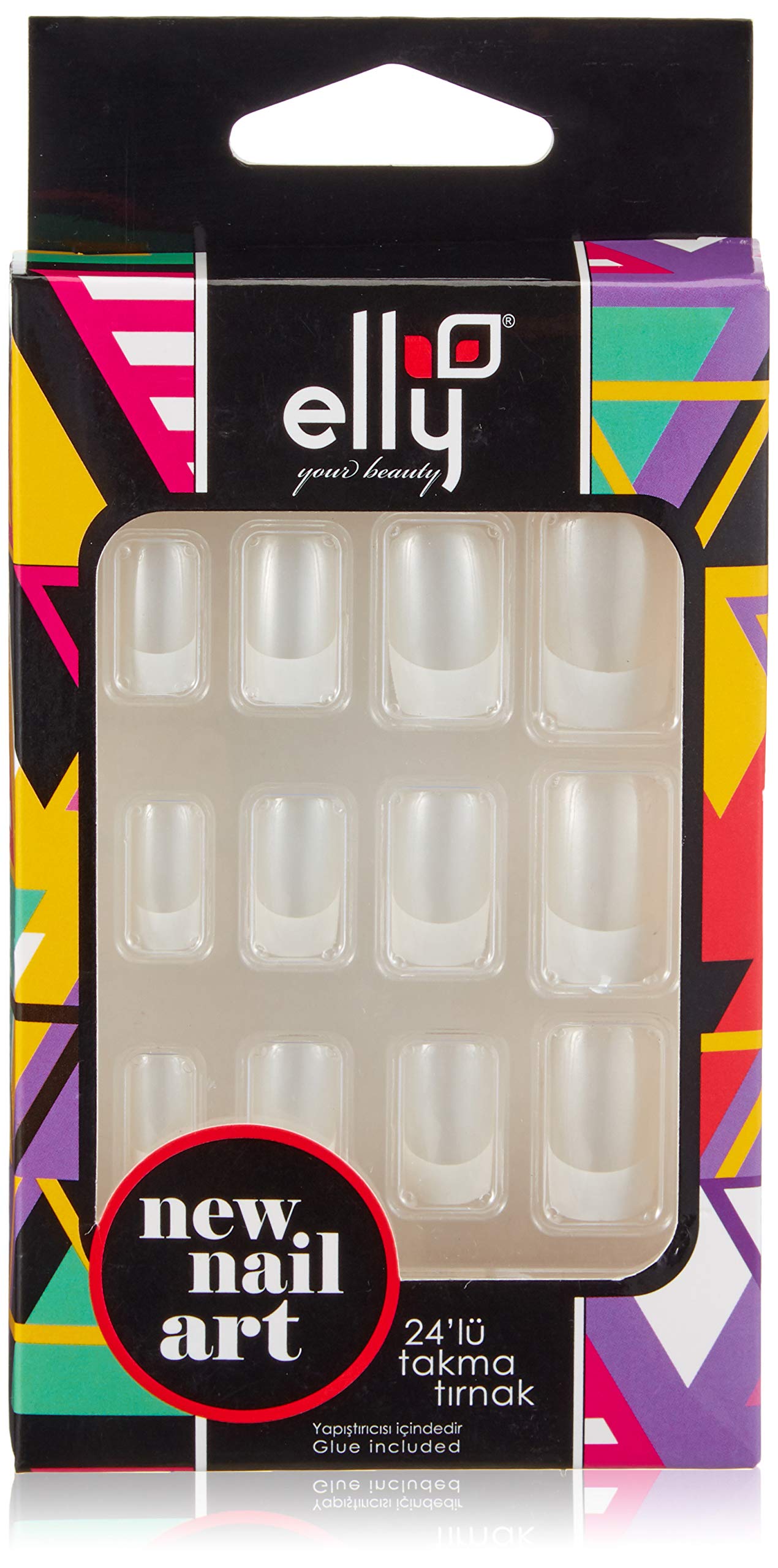 Elly Takma Tirnak Doğal 24 Lu French 7 1 Paket