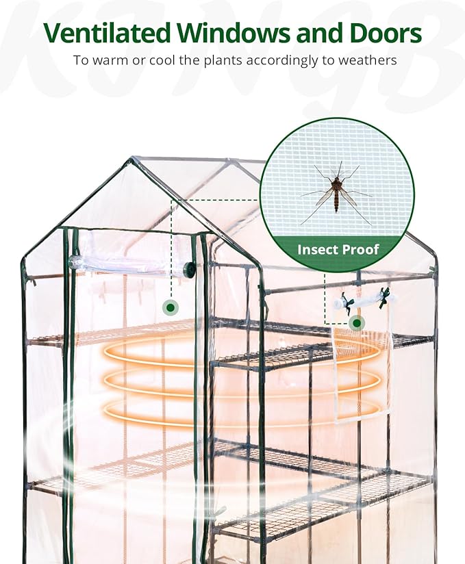Setting up the KING BIRD Greenhouse is a breeze, thanks to the high hardness connectors and durable steel frame. Whether you're growing seedlings, herbs, vegetables, or flowers, this greenhouse is the perfect solution for both indoor and outdoor gardening. Additionally, KING BIRD values customer experience and offers a 1-year warranty on all greenhouse kits, so you can feel confident in your purchase. For easy assembly instructions and warranty information, simply scan the Transparency Codes on the cartons or check the product guides and documents provided.