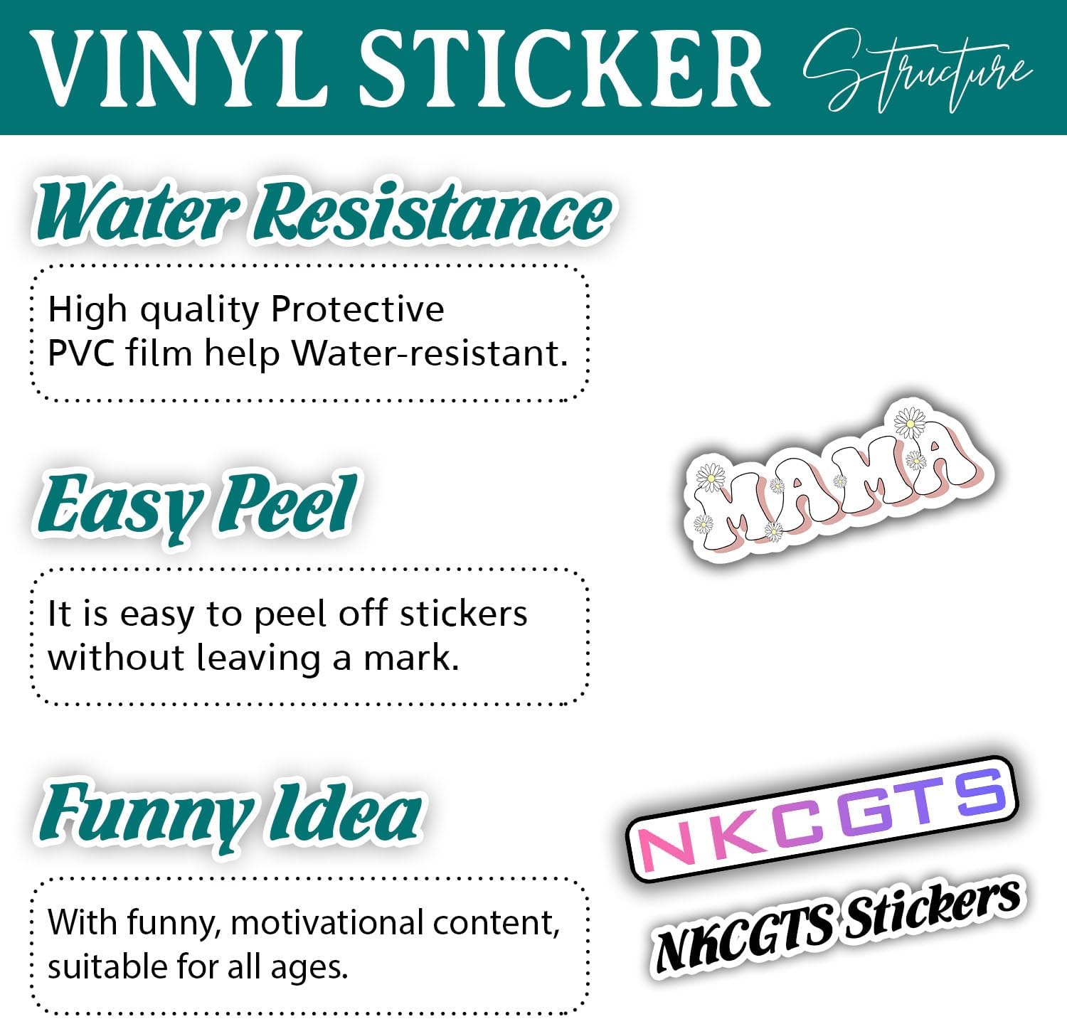 (3Pcs) Mama Mom Sticker Gifts for Mom Motivational Quote Grandma Waterproof Vinyl Stickers for Books Laptops Phone Water Bottles Tumbler Cup Kindle Decals 3 Inch - Image 5