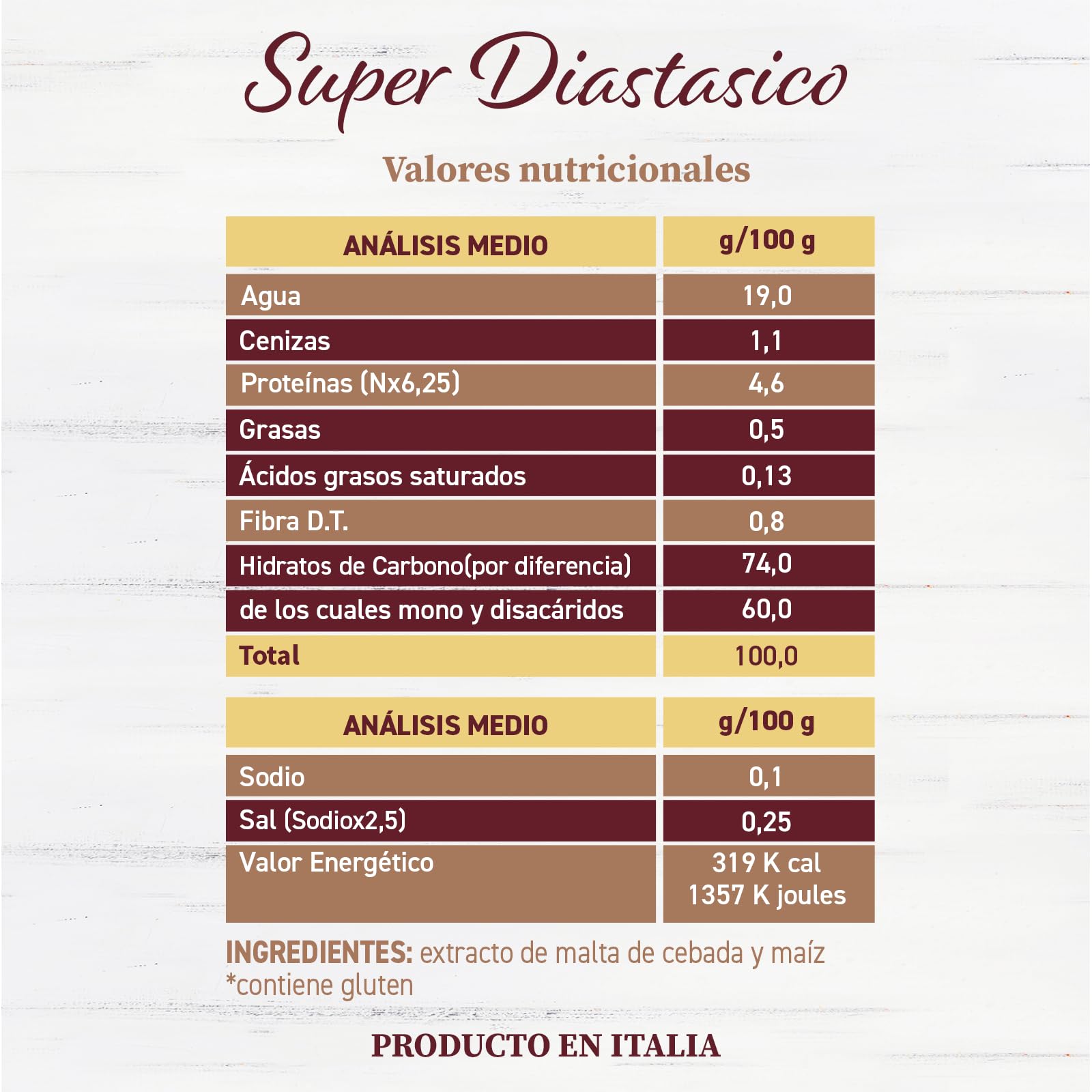 Malto Attivo Super Diastasico 1400g, Extracto de Malta de Elevado Poder Diastásico, Malta de Cebada y Maíz para Panificación