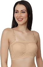 Fabluk® LuxeTouch Wirefree Padded Bandeau (Tube) Bra with Detachable Straps - Nylon Elastane Blend for Ultimate Comfort (Designed in Europe)