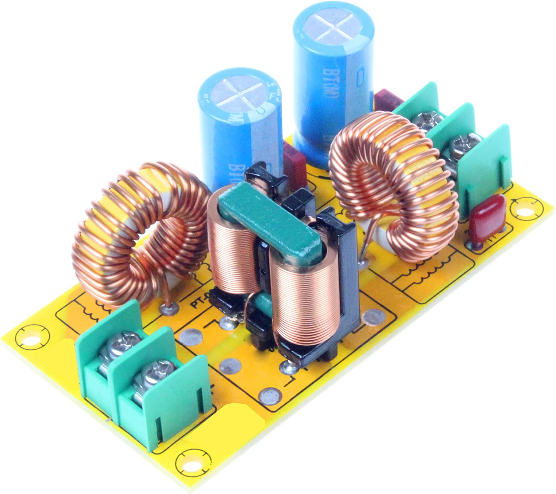 NOYITO DC LC Filter DC EMI Power Filter 0 to 50V 2A 4A 10A 20A Filtering Board (10A)