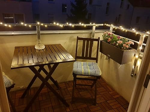 Miniatura 3 de LE cadena de luces con alambre de cobre y luz cálida impermeable accionado por batería luces brillantes de hadas para el patio jardín día de San