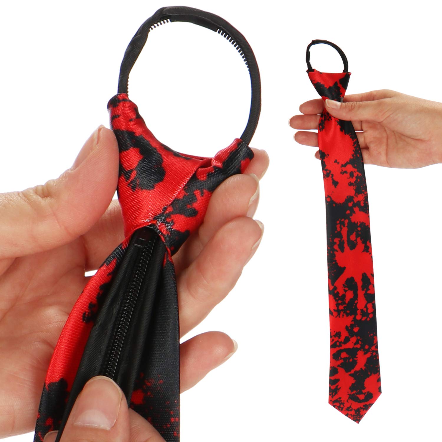 Set Da Uomo Con Fascia Da Smoking In Raso Rosso, Cintura Regolabile E Cravatta Con Fazzoletto Da Taschino Abbinato - Italia - Foto 4