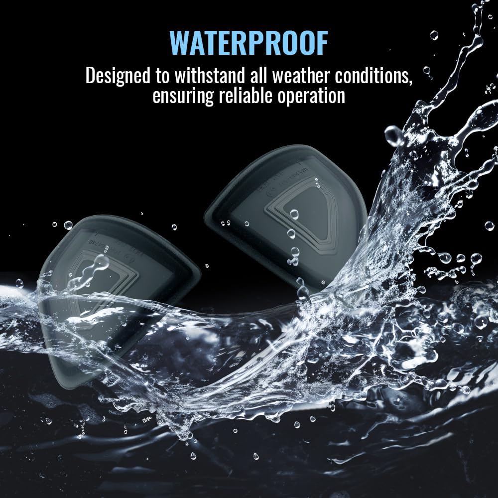 Syneticusa LED Turn Signal Mirror Lights for RAM 1500 2021-2023, 2500 3500 2019-2022, Amber Switchback White Parking Lamp Assembly, Clear Lens, Pair