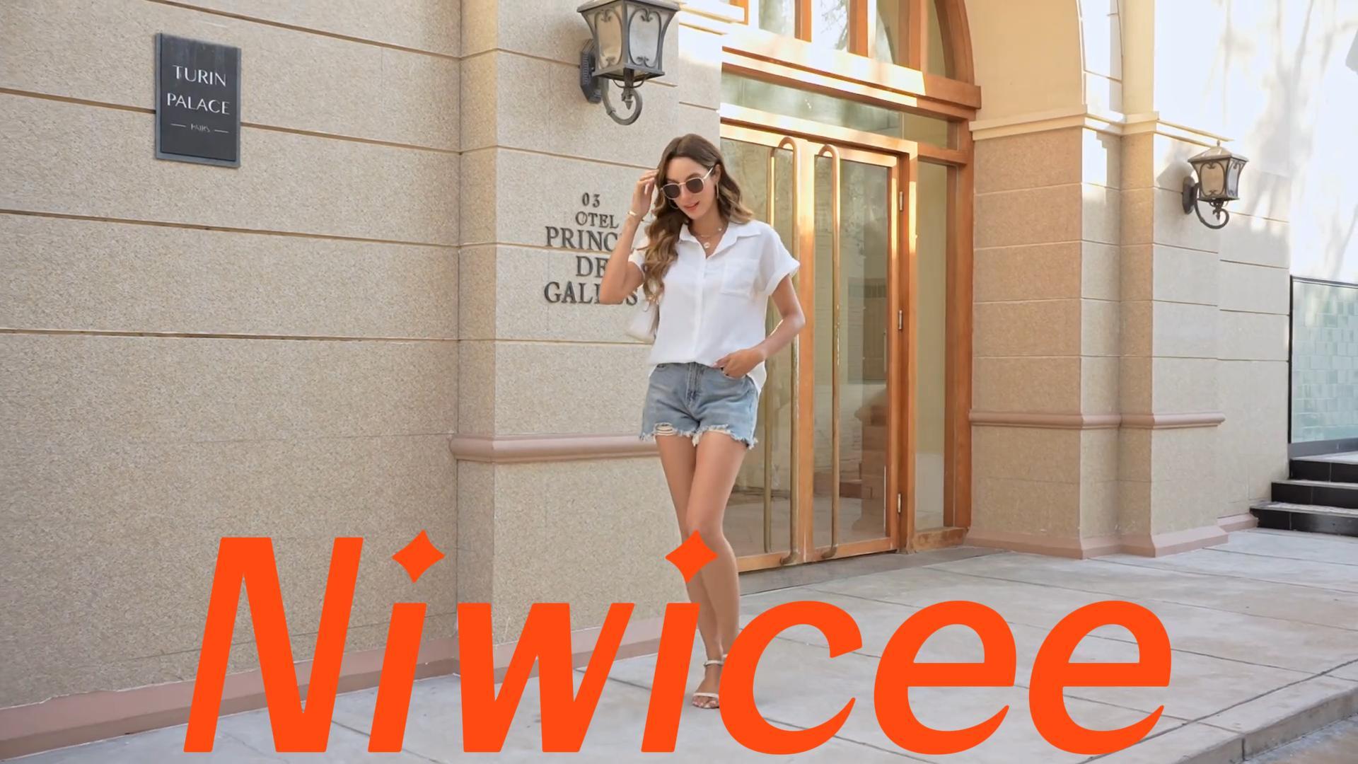 Camicetta Donna Estiva Con Scollo A V E Cerniera - Manica Corta, Tessuto Morbido 65% Cotone, Top Elegante E Casual, Taglie S-XXL