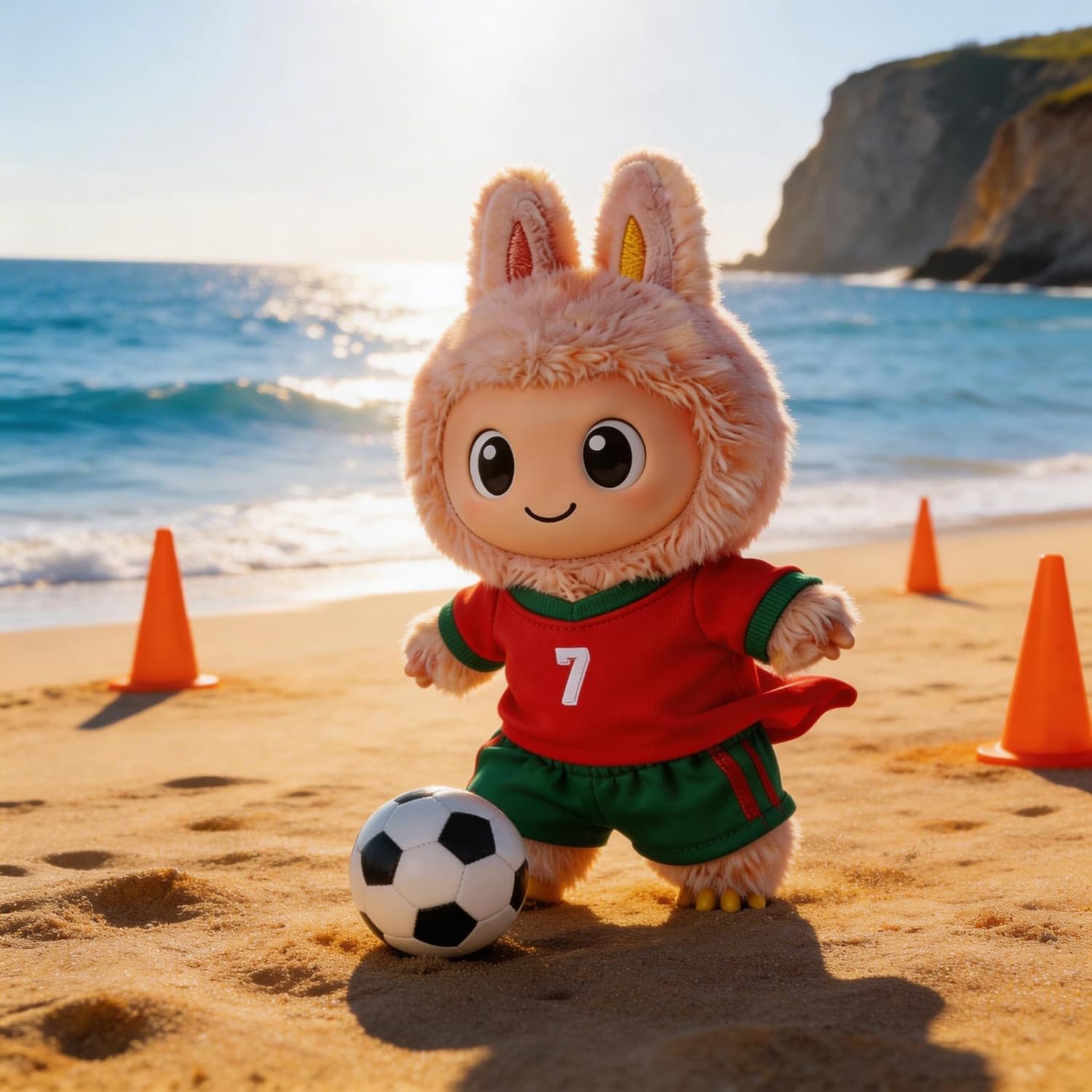 Sports-Themed Football 3-Piece Set,is Suitable for a 17cm Dolls, Dolls Clothing Accessories （ NO.7 Red&Green 【 Key Point 】： Only Clothes, no Dolls.