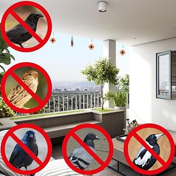 COM-FOUR® 10x bird scarer, deterrent for starlings, crows, jackdaws