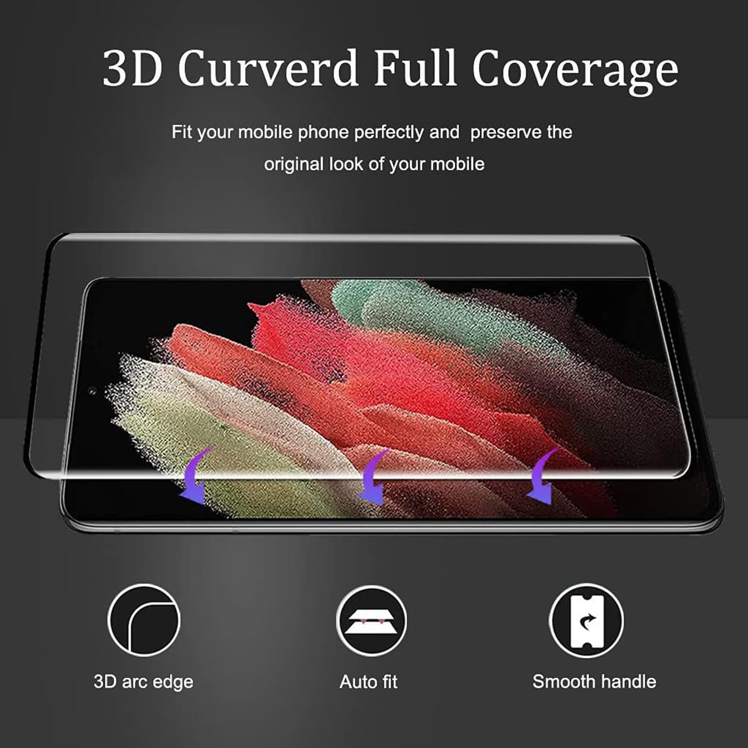 Protector de pantalla para OnePlus 12R, vidrio templado de dureza 9H con protector de lente de cámara, compatible con sensor de huellas dactilares, sin burbujas, resistente a los arañazos para OnePlus