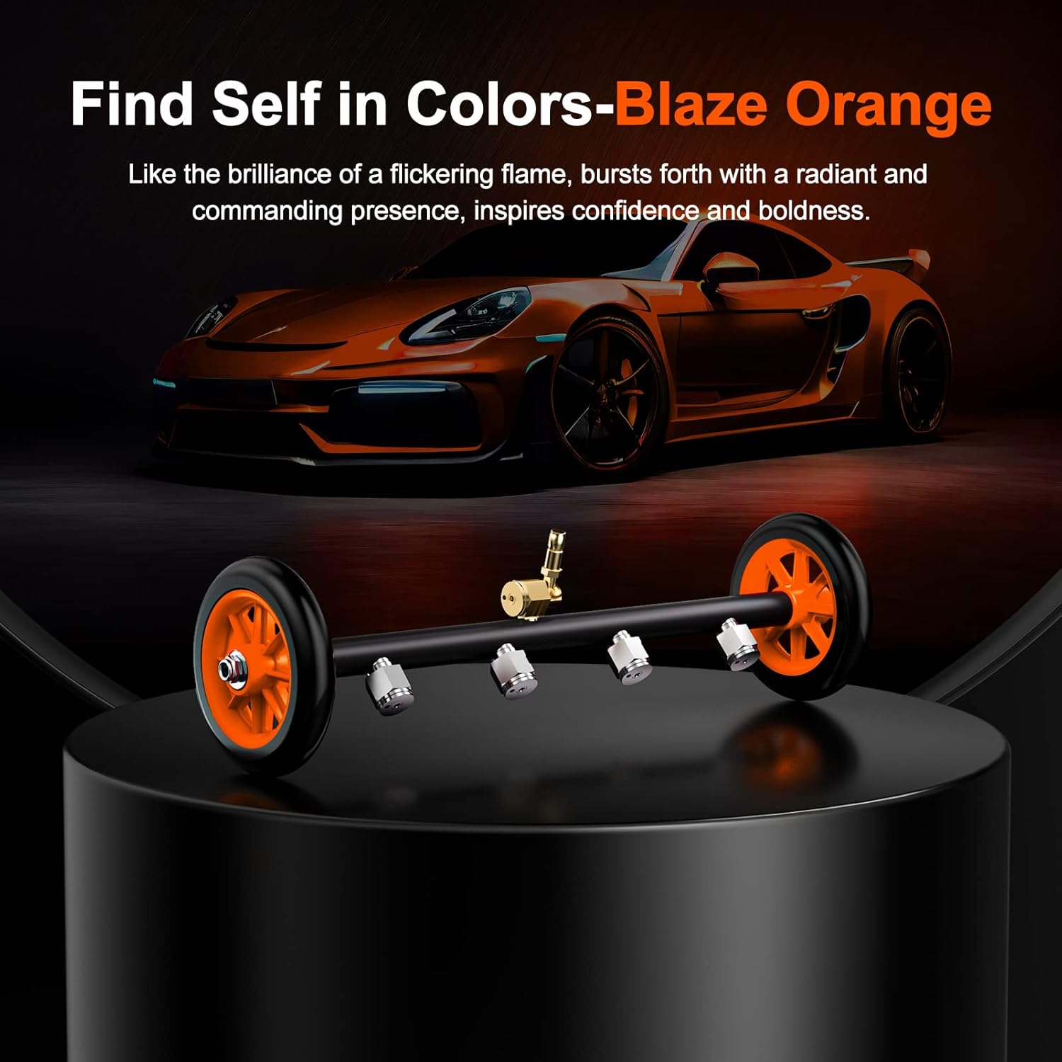 EVEAGE 2-in-1 Undercarriage Pressure Washer Attachment, 16" Pressure Washer Water Broom, 3 Extension Wands Wash Mitt, Reversible Undercarriage Cleaner, 4000 PSI