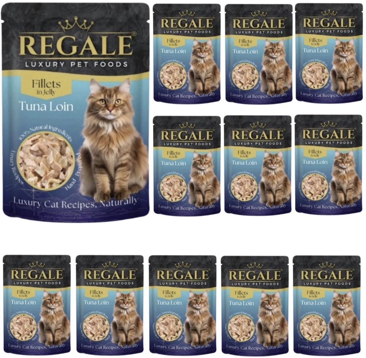 Regale Luxury Cat Food Fillets in Jelly, Tuna Loin, 12 Pack