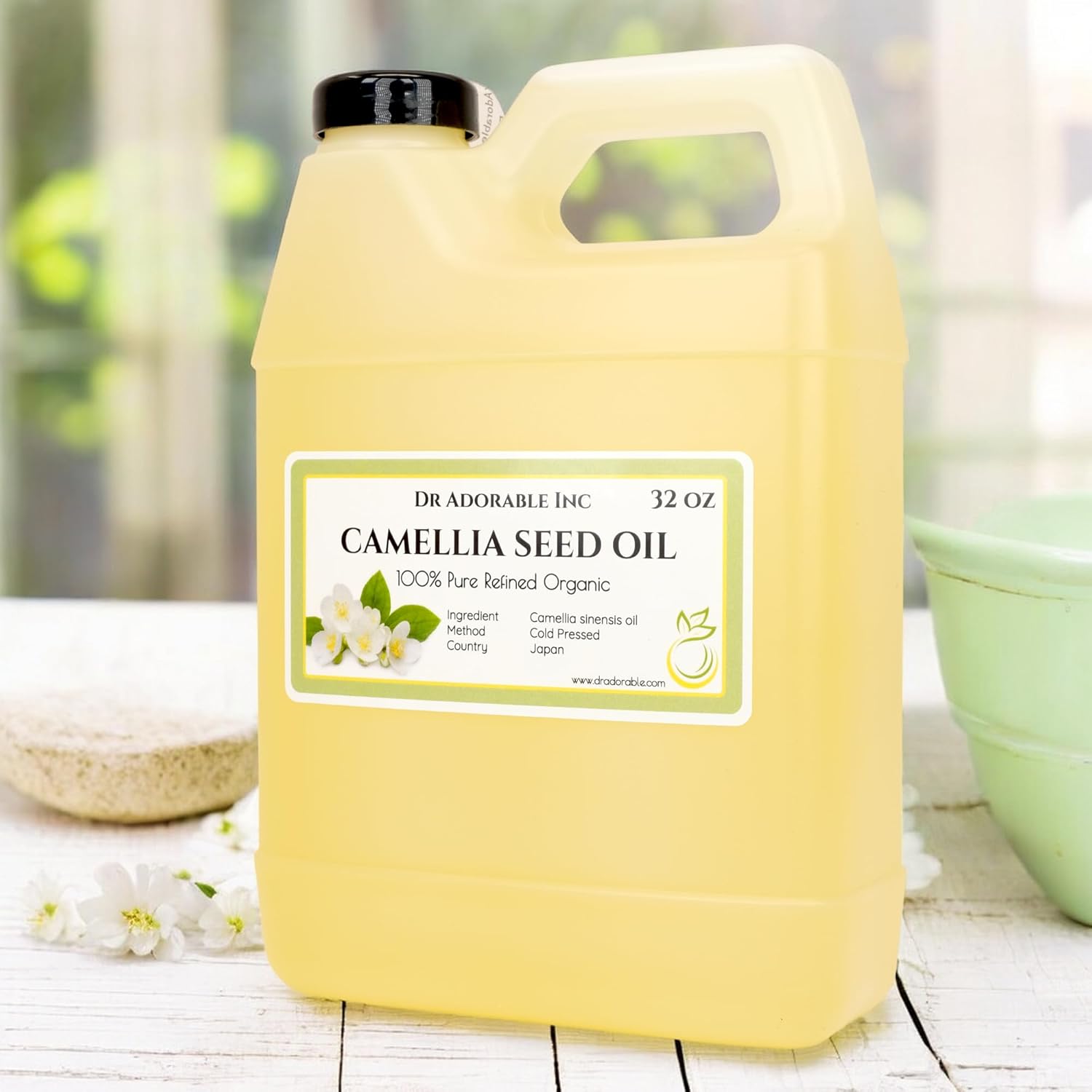 Dr Adorable - 32 oz - Camellia Seed Oil - 100% Pure Natural Organic Cold Pressed - Image 2